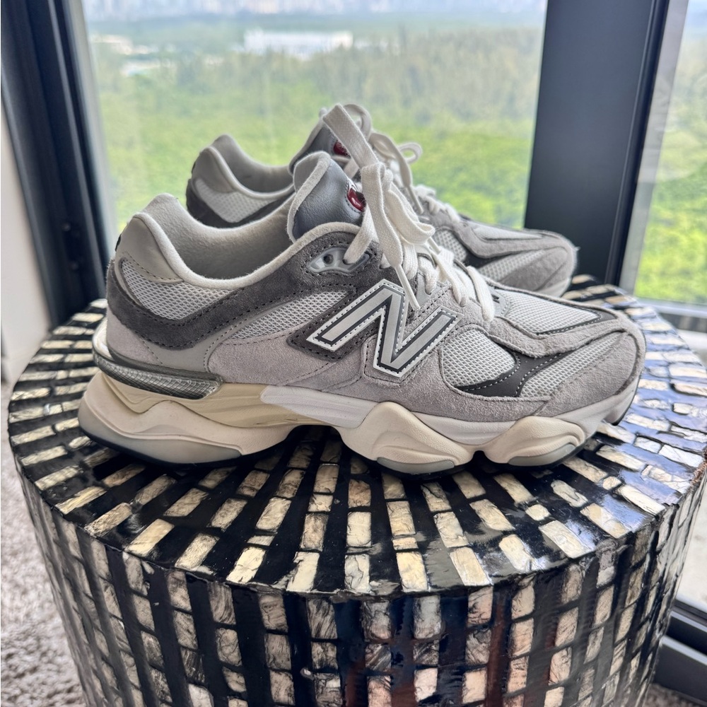 New Balance Gray and White Sneakers